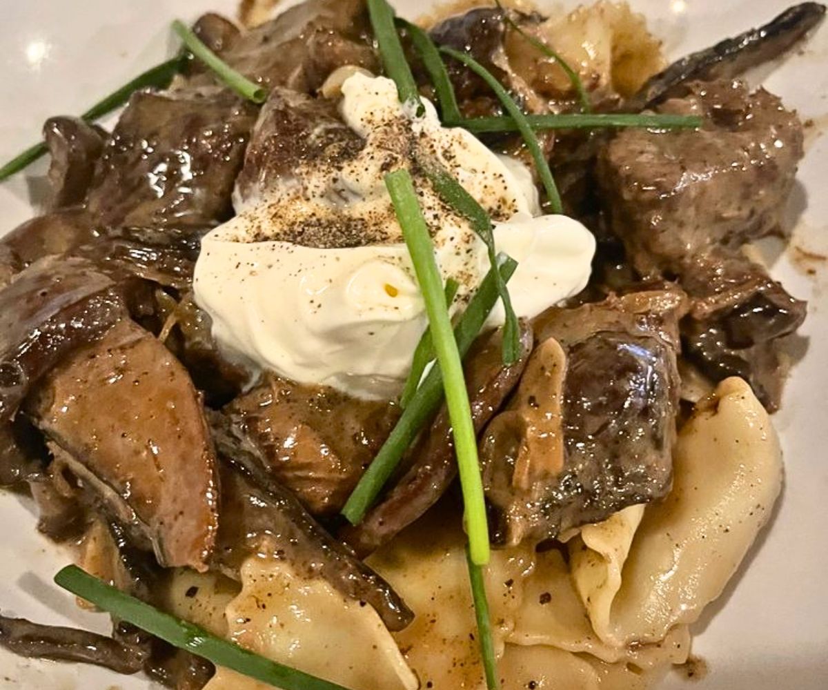 Wagyu Beef Stroganoff at The Copper Onion in Salt Lake City, Utah