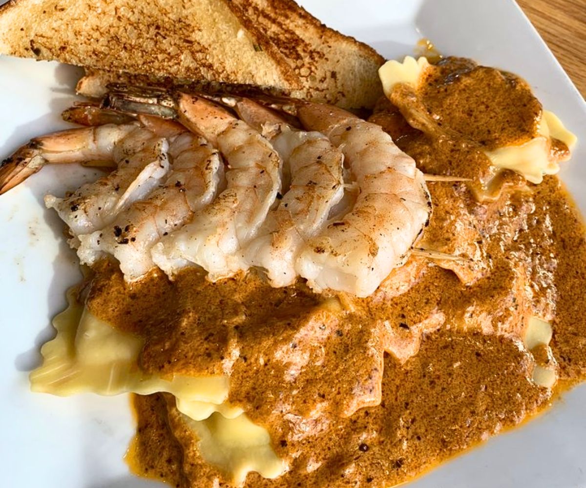 lobster ravioli at Vagabond Kitchen in Wheeling, West Virginia