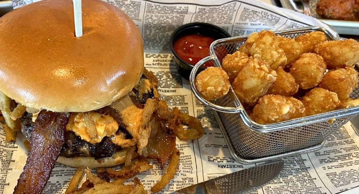 Bacon Pimento Burger at The 859 Taproom Kentucky