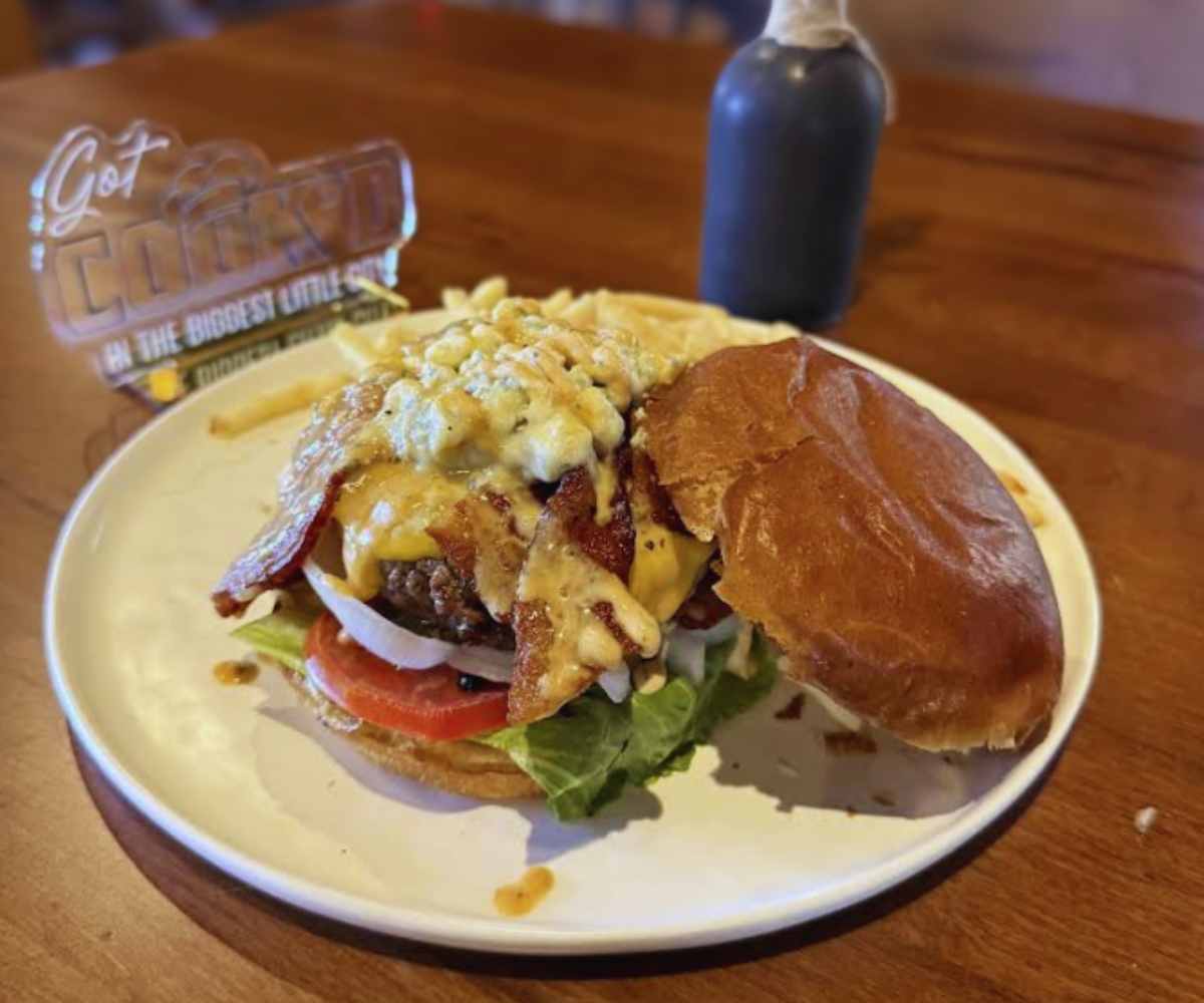 huge burger at Cook'd in Reno, Nevada