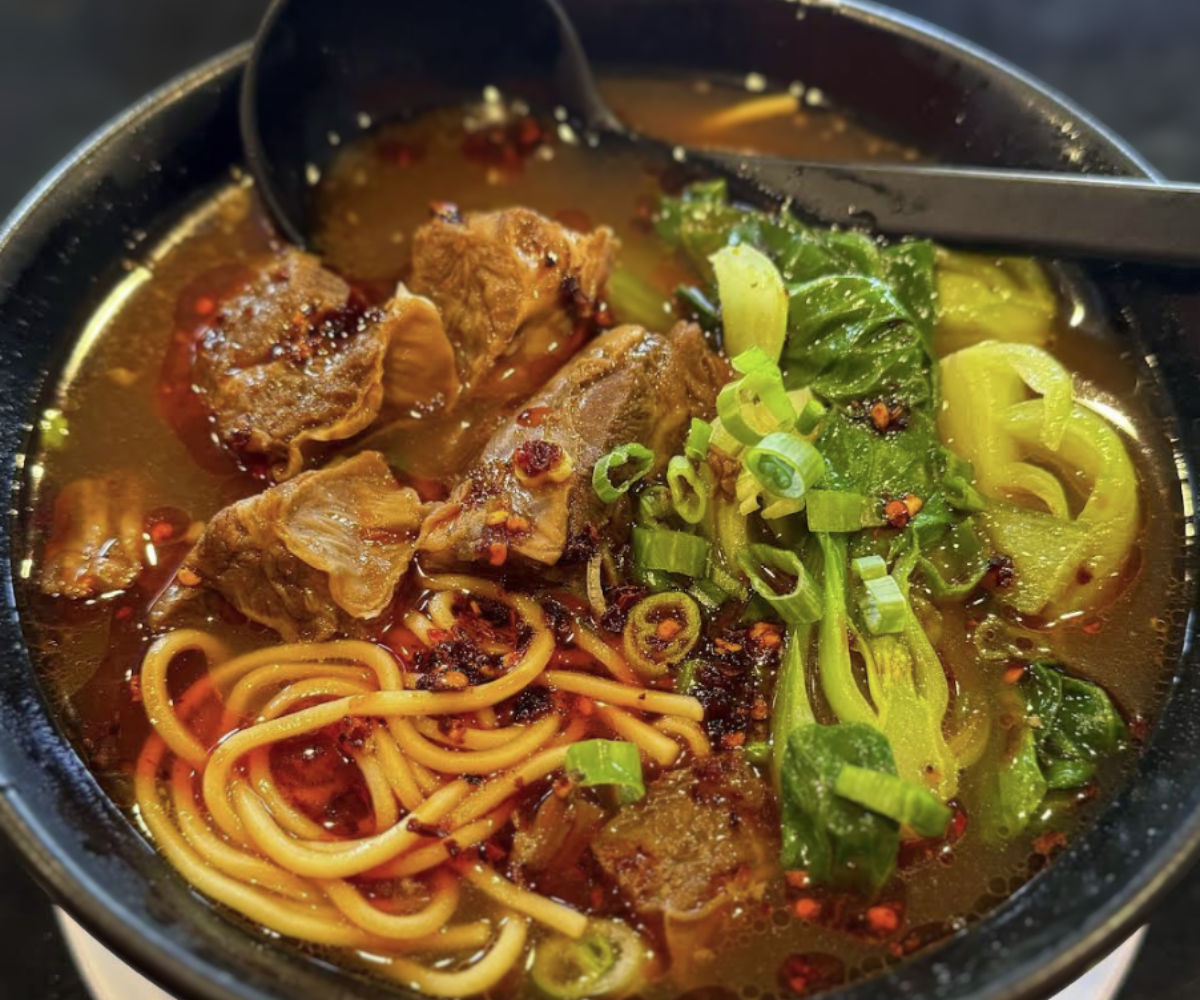 beeff noodle soup at canaan cafe in Lomita, CA