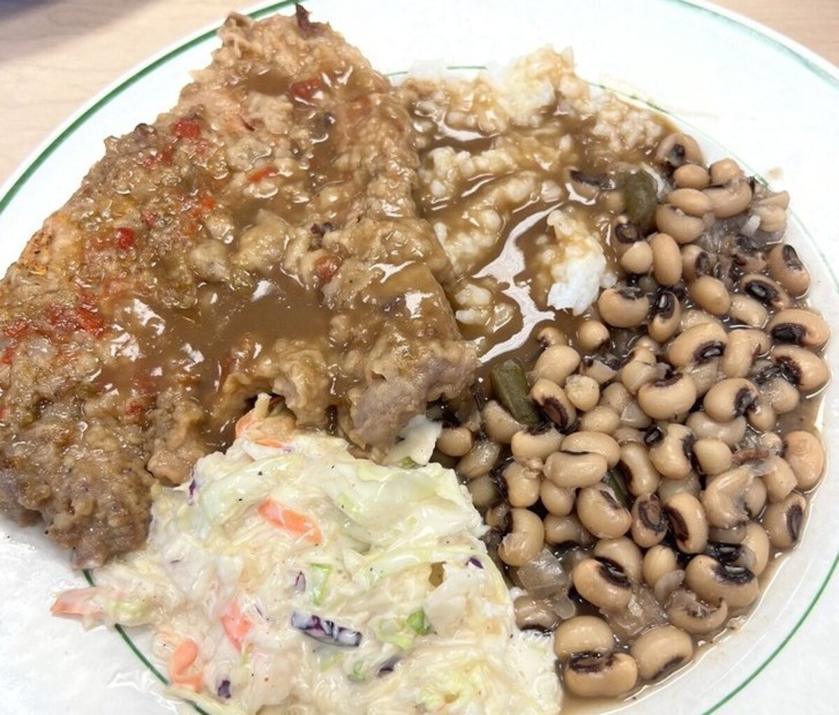 Food in Lea's Lunchroom, Lecompte, LA