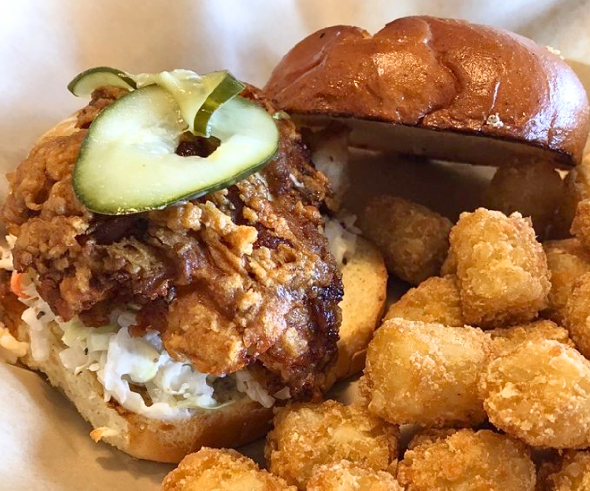 Broasted Chicken Sandwich at The Block Food & Drink in St. Louis Park, Minnesota