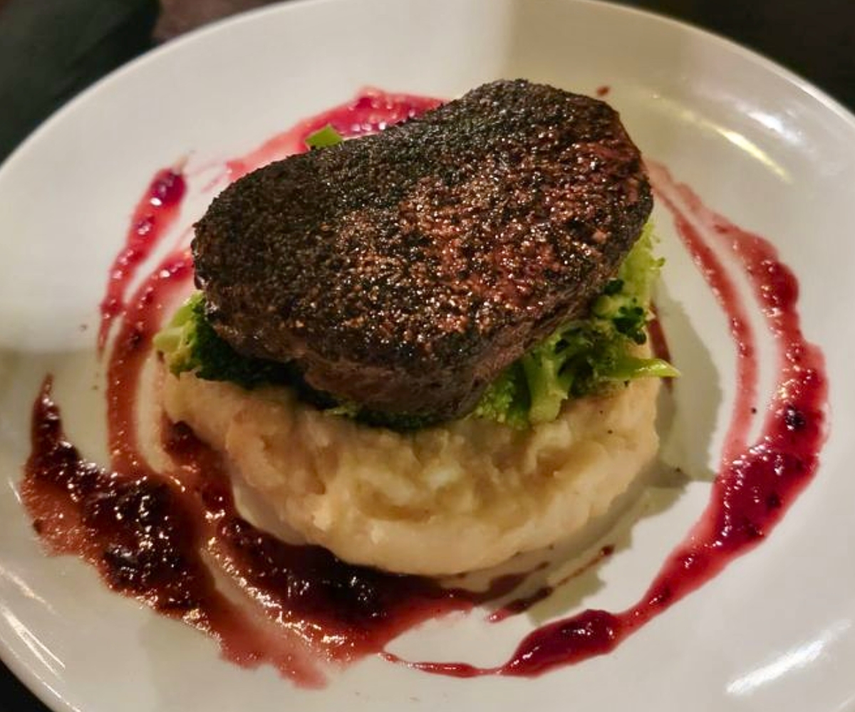 Pepper Encrusted Sirloin Steak at The Feed Sack in Aiken, South Carolina