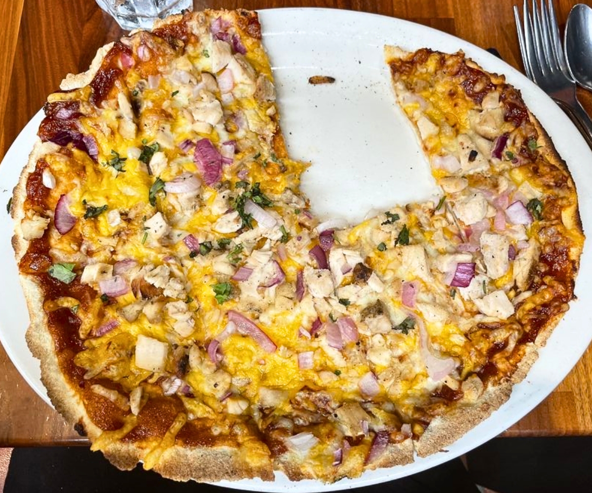 Barbecue BBQ Chicken Pizza at MarketPlace Grill in Springdale, Arkansas
