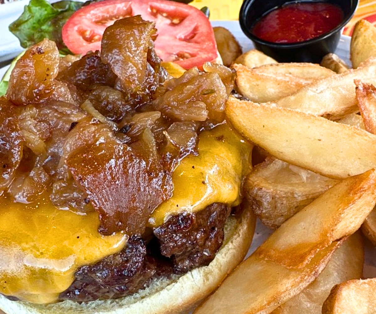 burger at Franklin's in Hyattsville, Maryland