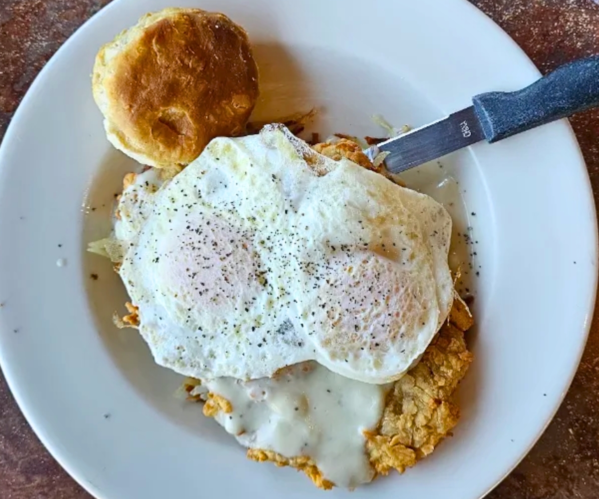 Chicken Fried Steak Bowl at The Diner in Tyler, Texas