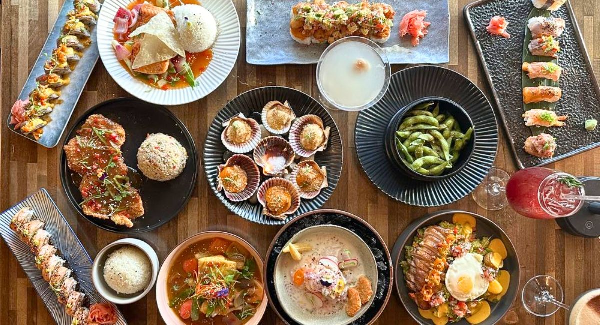 spread at Katana Cocina Nikkei in Weston, Florida