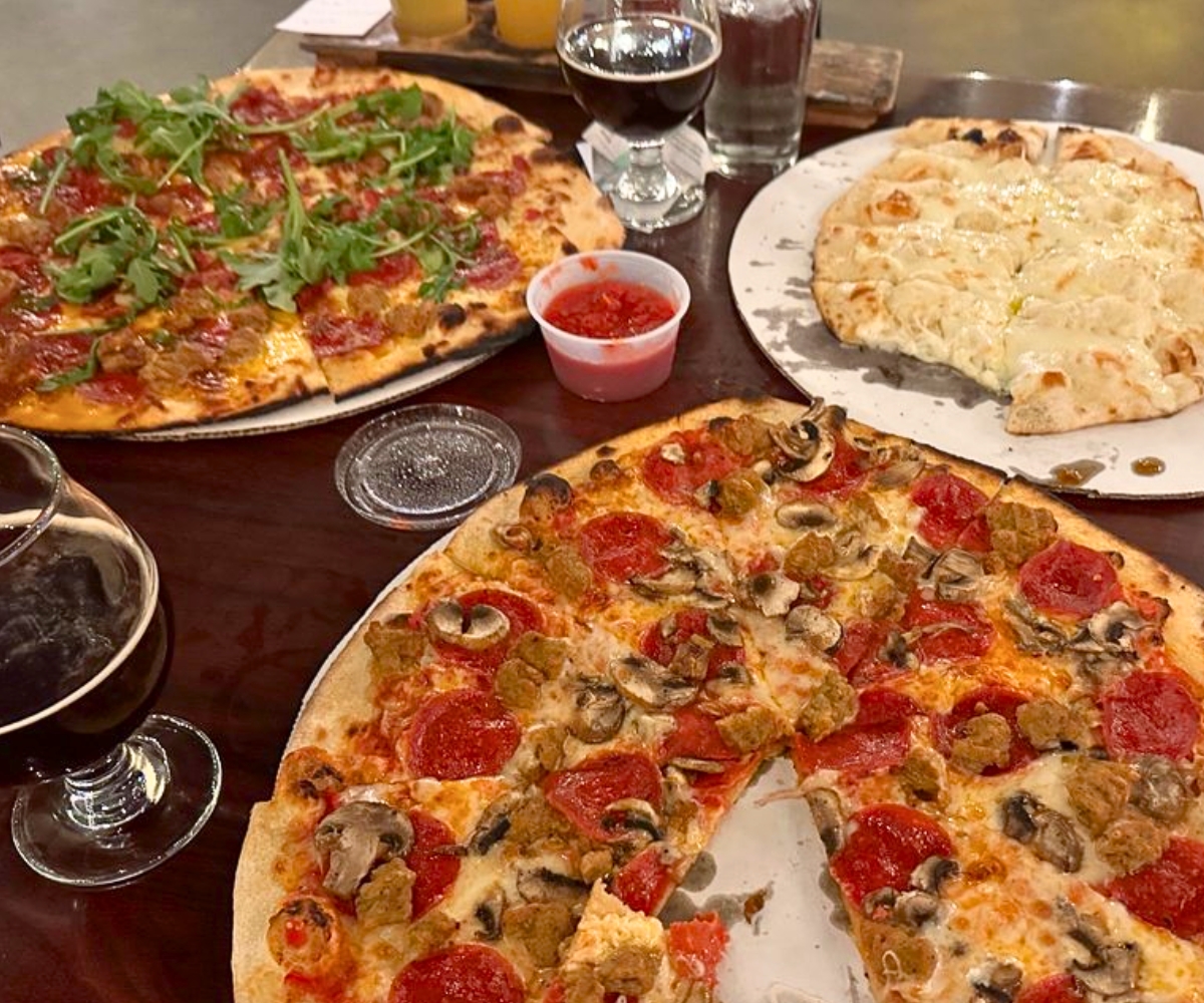 pizzas at Earth and Stone Wood Fired Pizza in Huntsville, AL