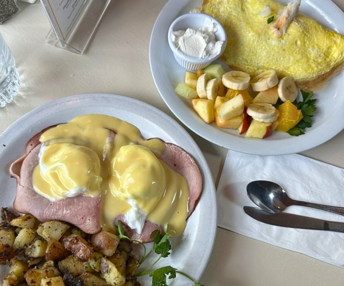 spread at Lazy Susan Cafe in Cannon Beach, Oregon