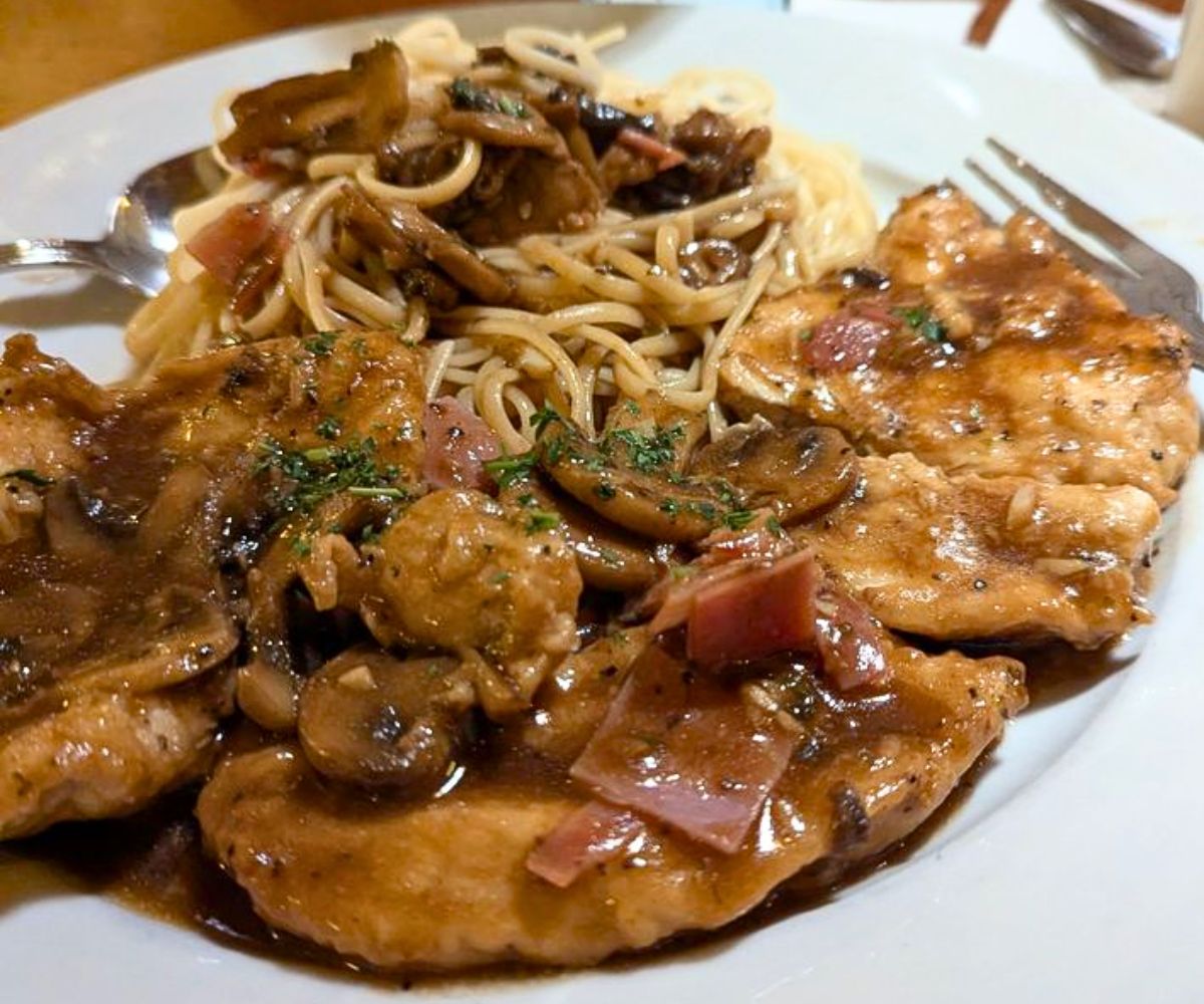 Chicken Marsala at Papagallos in Keene, New Hampshire