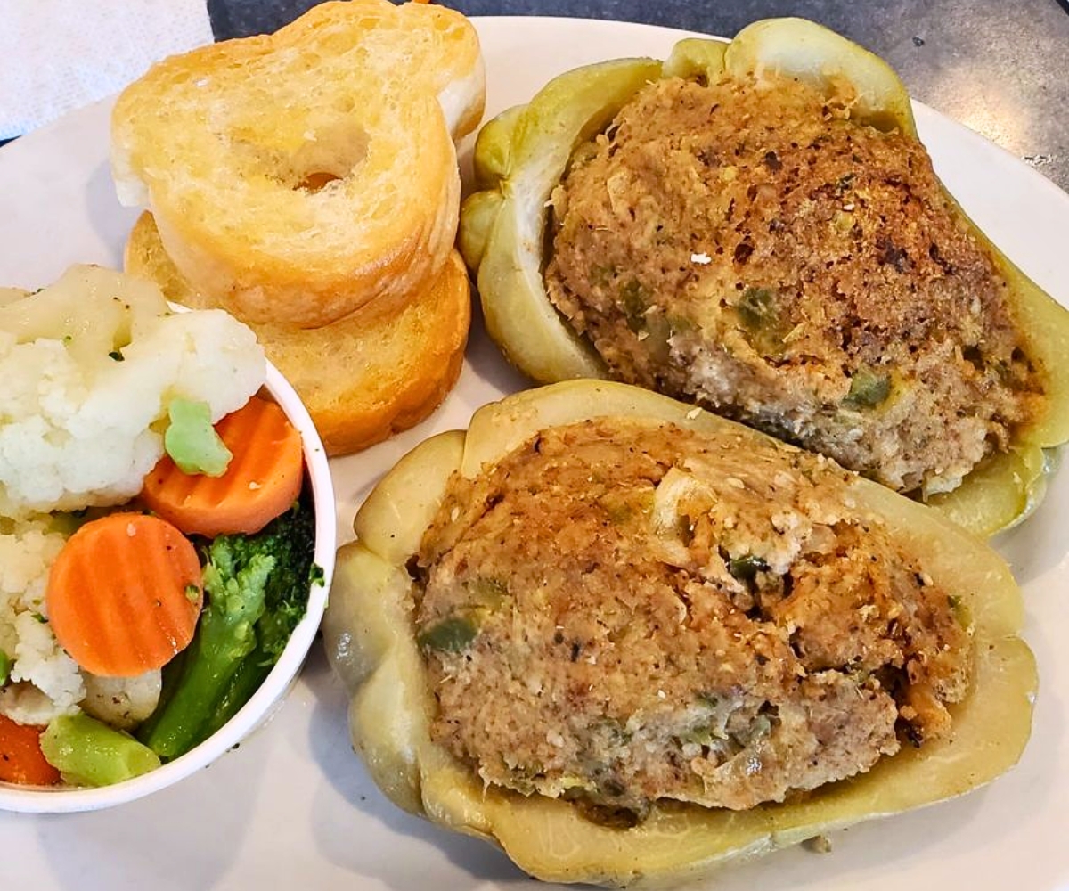 Stuffed Mirliton at Harbor Seafood & Oyster Bar in Kenner, Louisiana