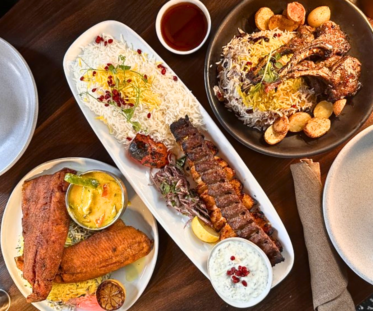 dishes at Persian Basket Kitchen & Bar in Johns Creek, GA