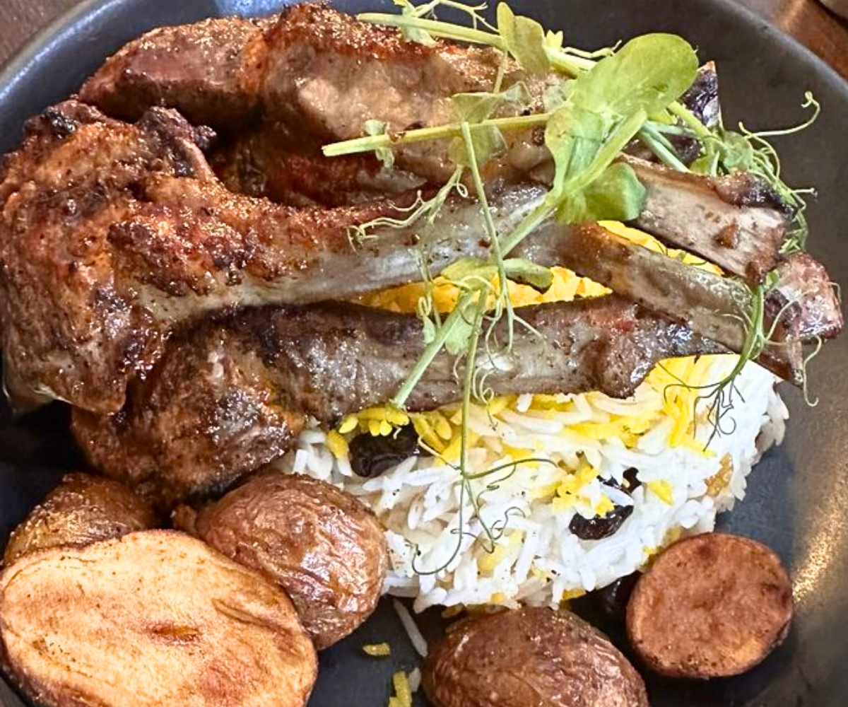 Roasted Lamb Chops at Persian Basket Kitchen & Bar in Johns Creek, Georgia