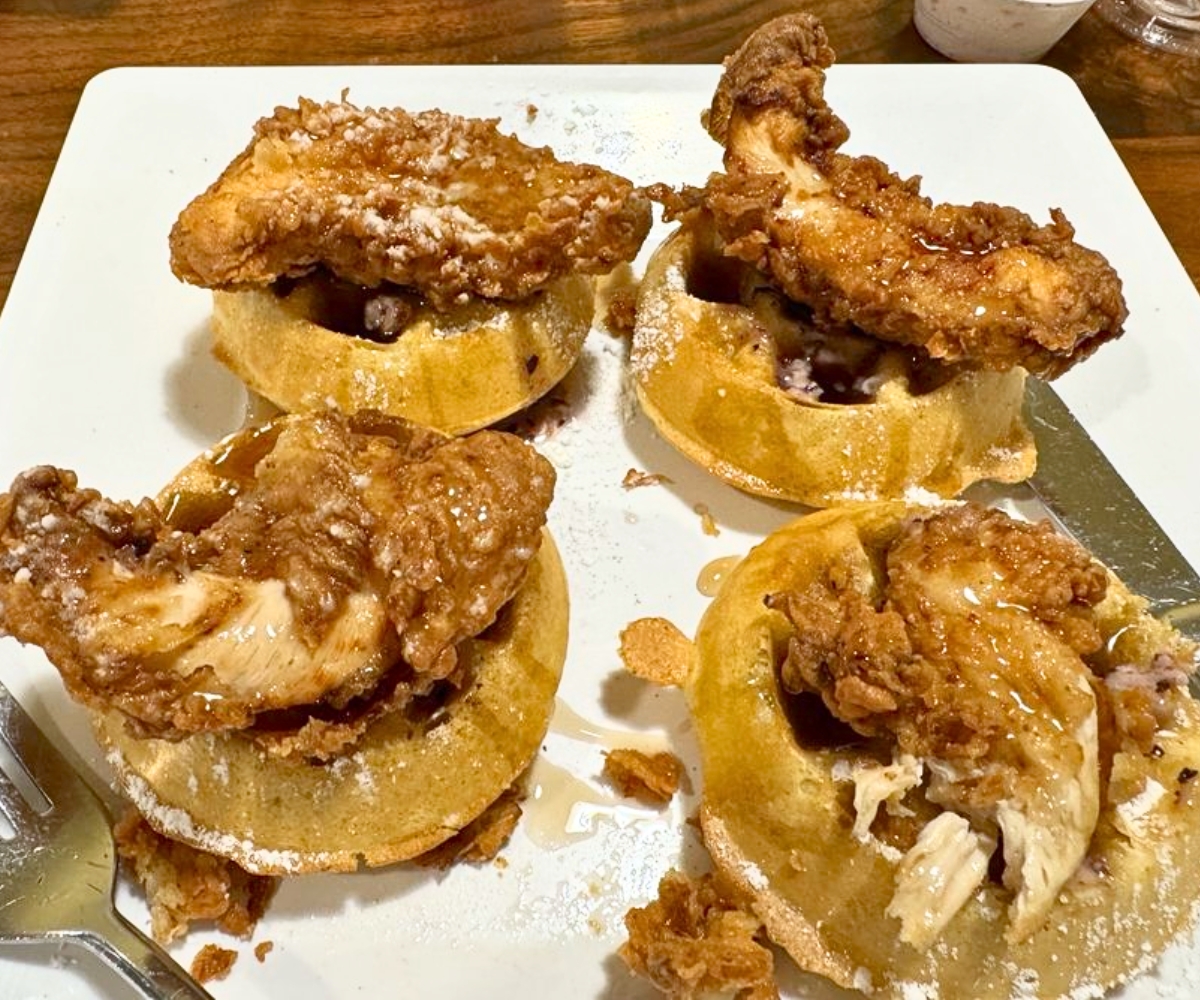Fried Chicken and Waffles at Beach Mountain Diner in Waynesville, NC