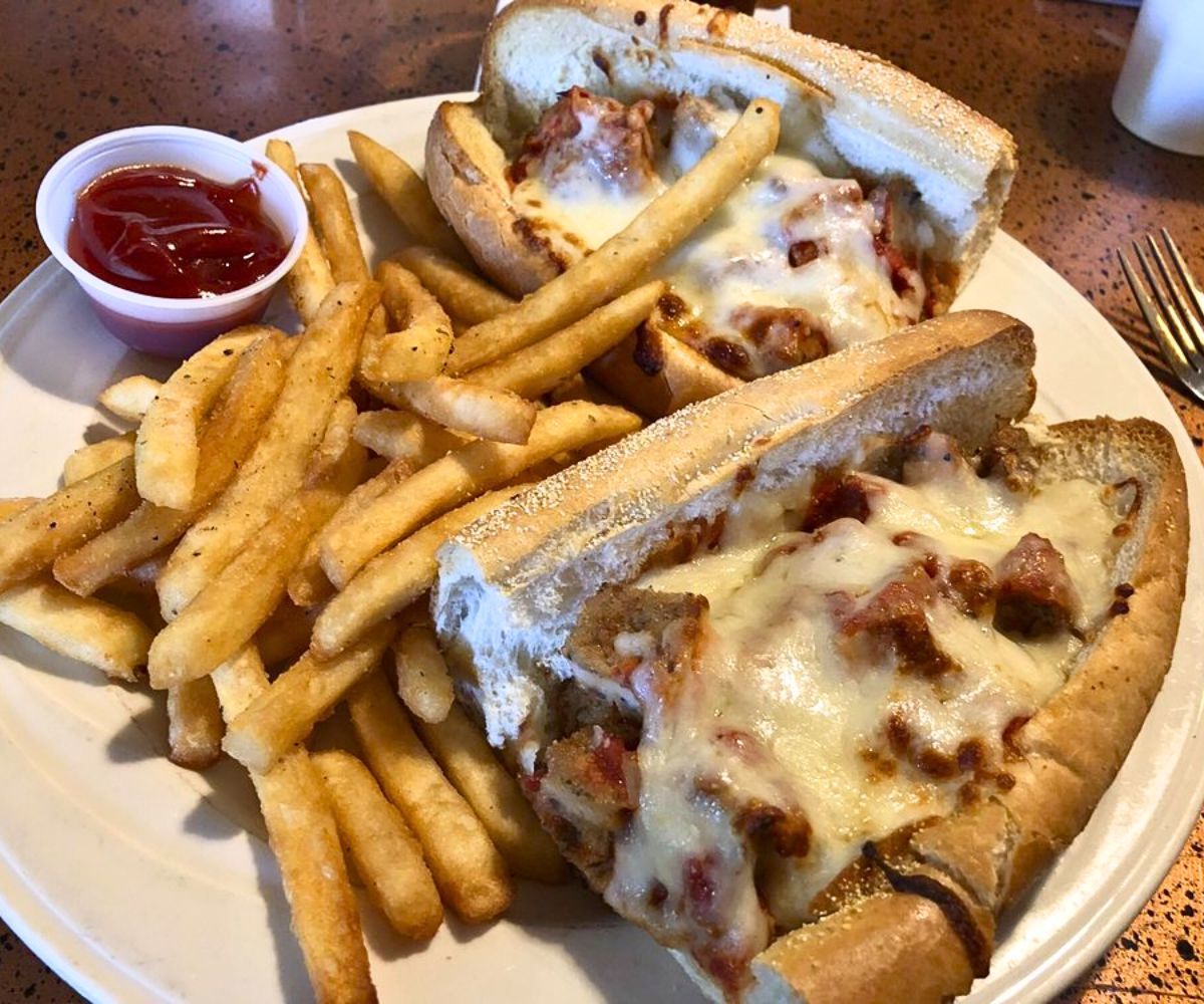 Chicken Parmigiana sandwich at Papagallos in Keene, NH