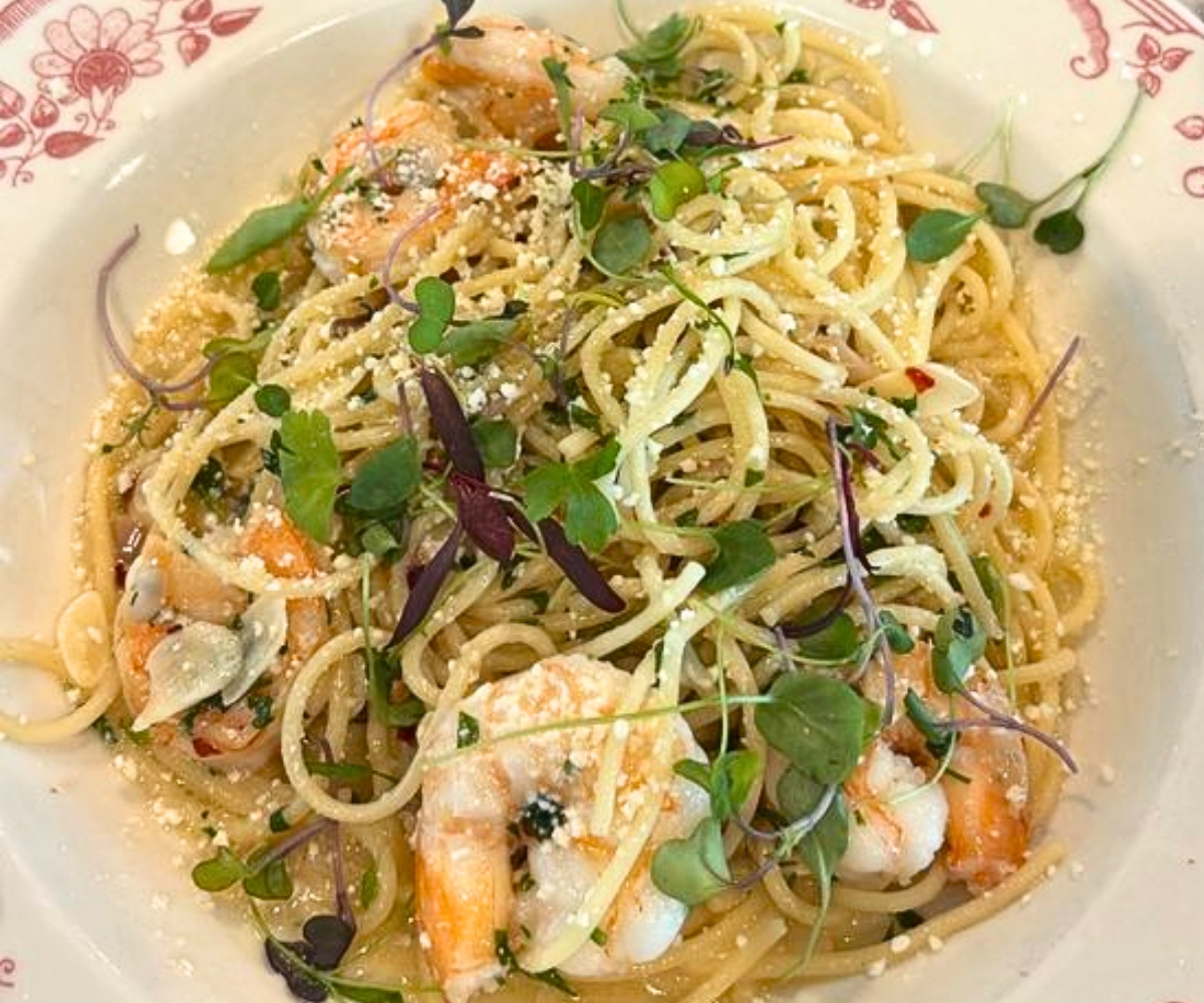 Shrimp Scampi at Pressa Italia in Broken Bow, Oklahoma