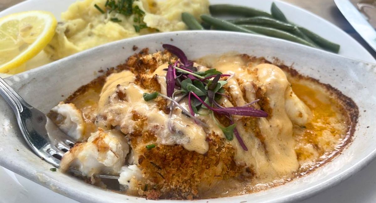 Baked Seafood Stuffed Haddock at That Place In Ogunquit in Ogunquit, Maine