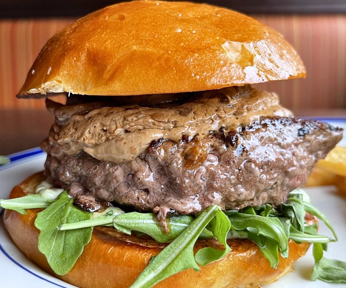 Black Garlic Burger at Artisanal Burger Company in Manchester, CT