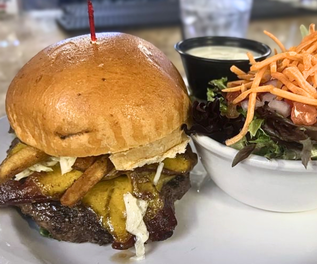 burger at The Brickyard Restaurant in Williamsport, PA