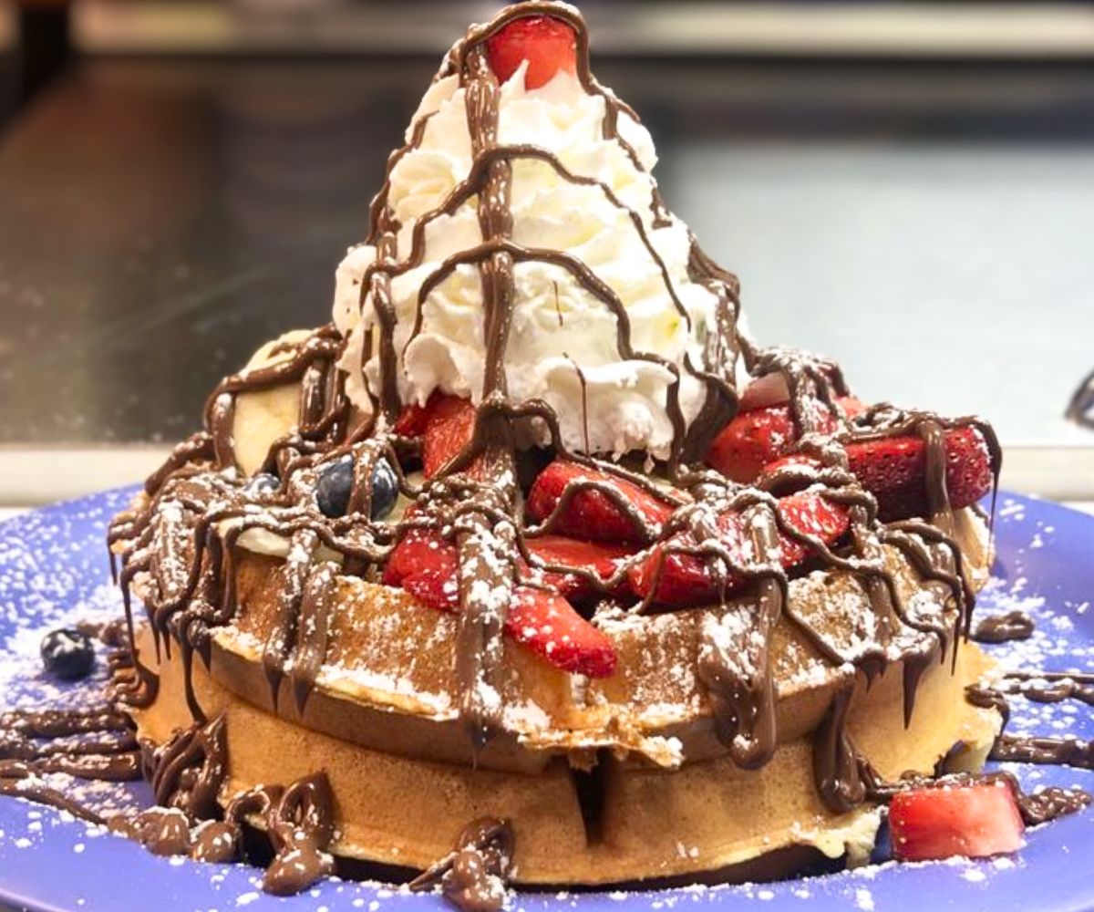 Belgian Waffles at J&M Diner in Framingham, MA