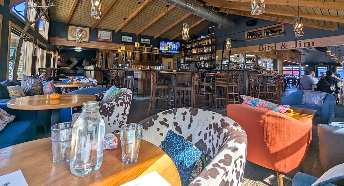interior of Bird & Jim in Estes Park, Colorado