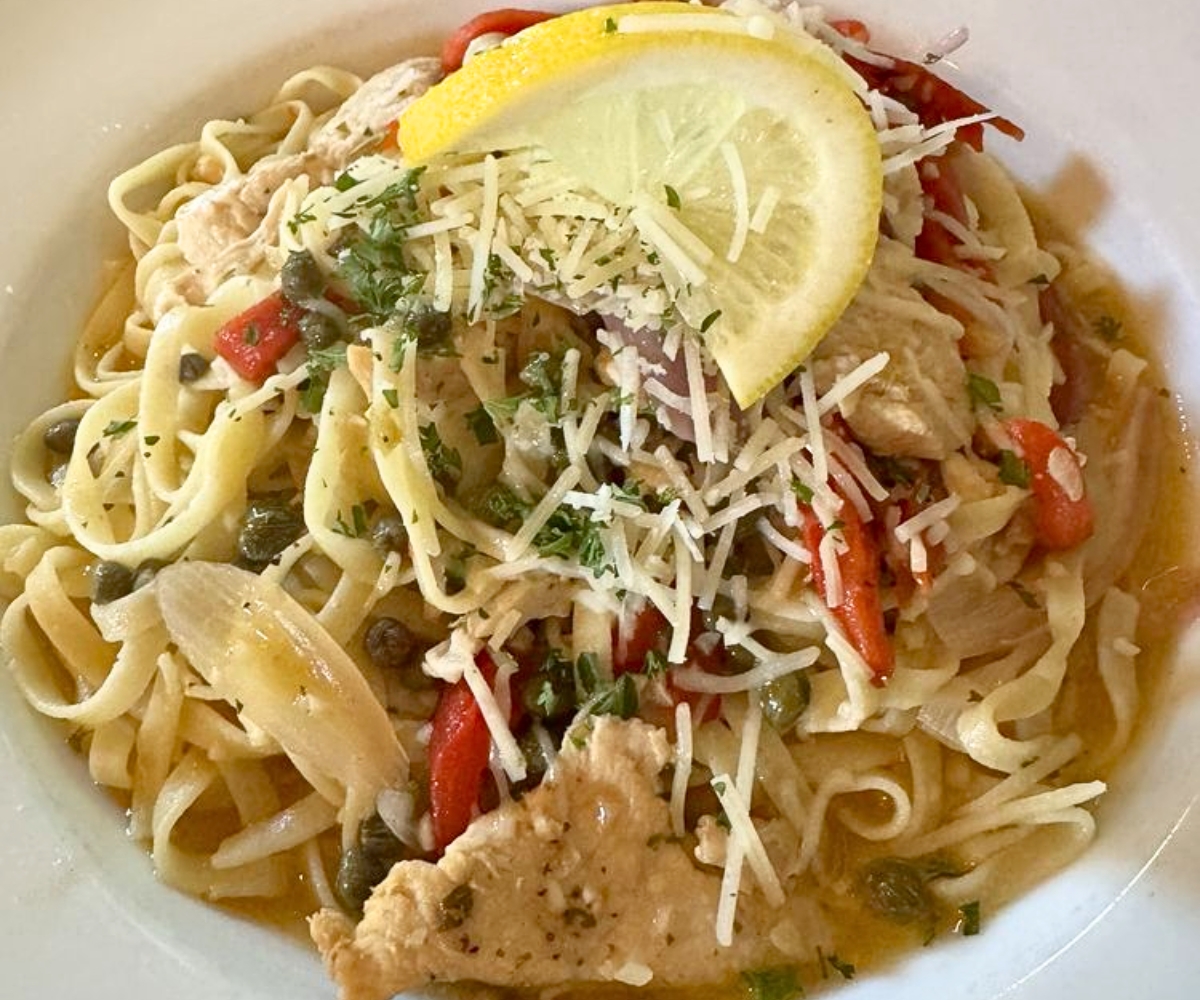 Chicken Piccata at Placido's Pasta Shop in Eugene, Oregon
