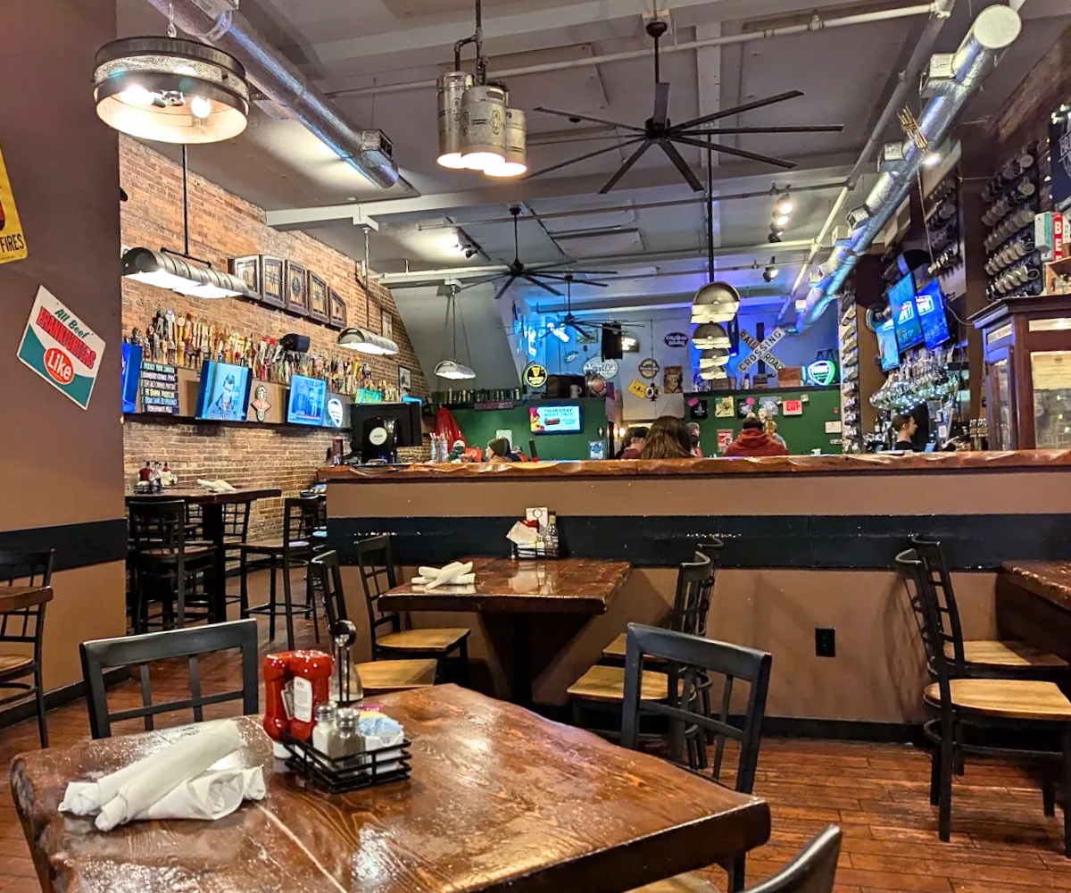 interior of The Brickyard Restaurant in Williamsport, Pennsylvania