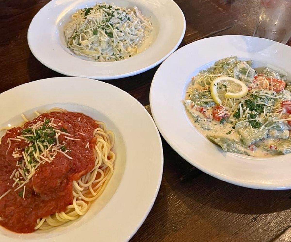 pasta dishes at Placido's Pasta Shop in Eugene, OR