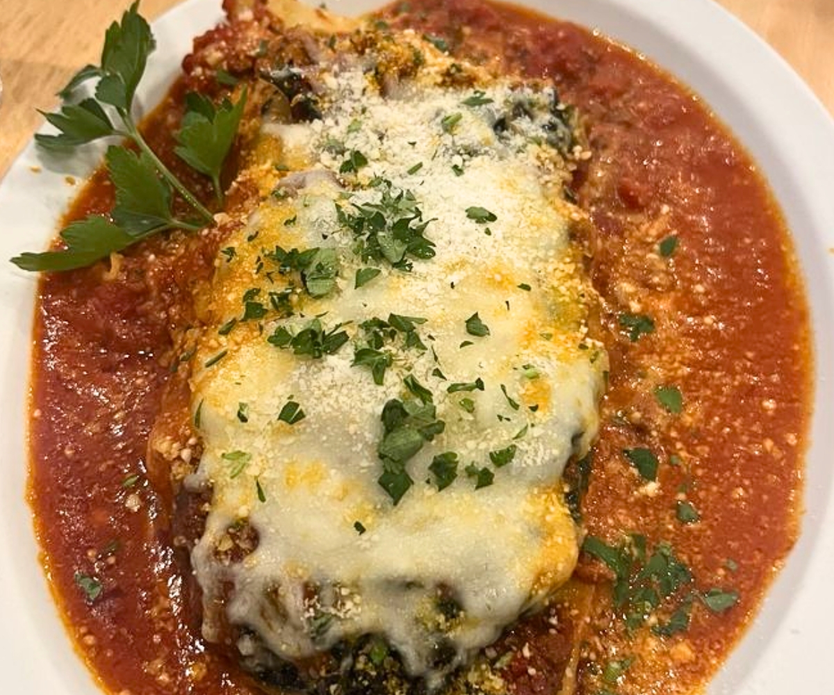 Beef Lasagna at Via Roma in Des Plaines, Illinois