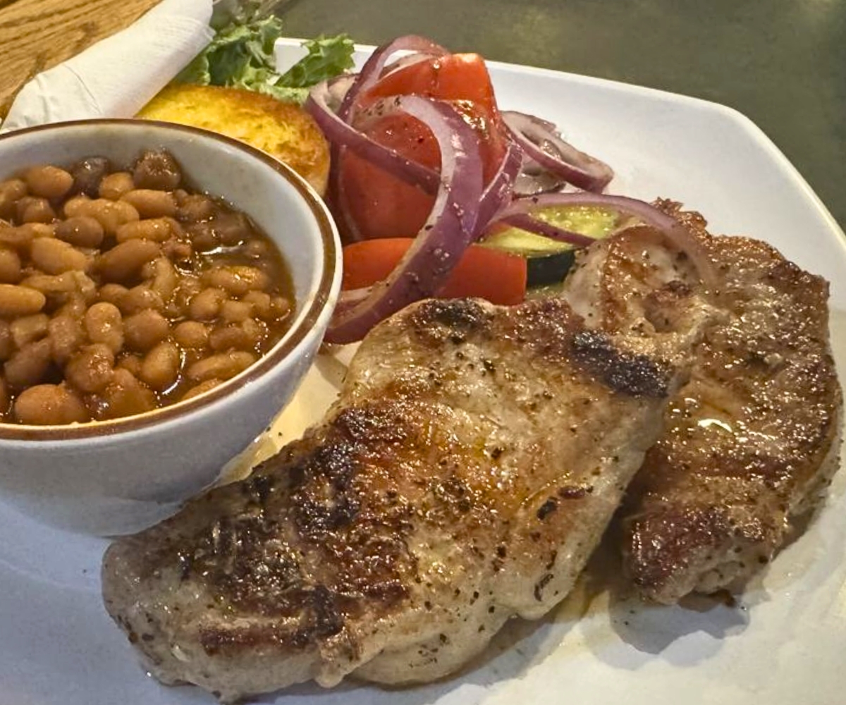Boneless Center Cut Pork Chops at Racks Bar and Grill in Ely, NV