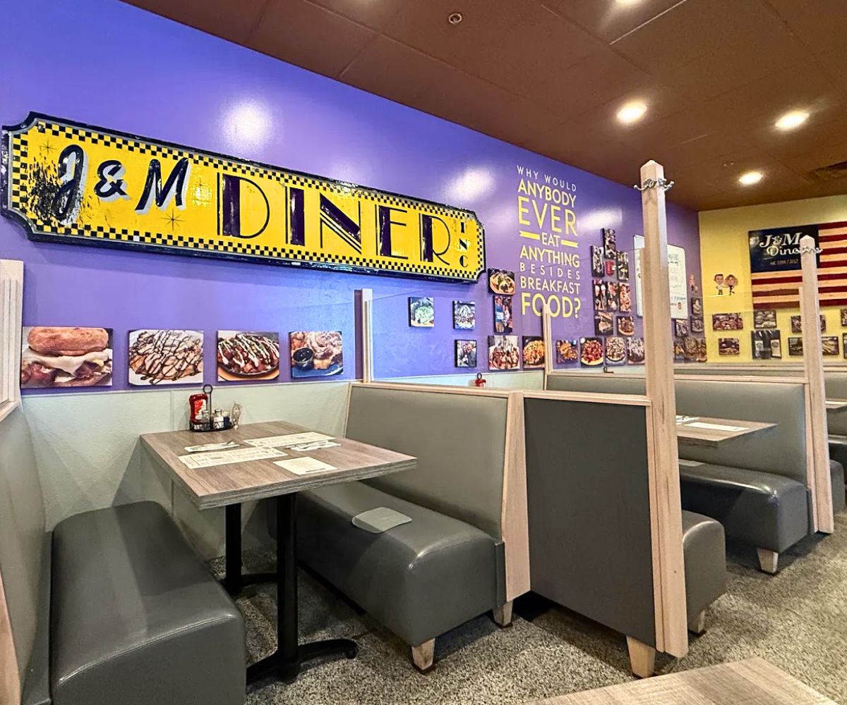 interior of J&M Diner in Framingham, MA