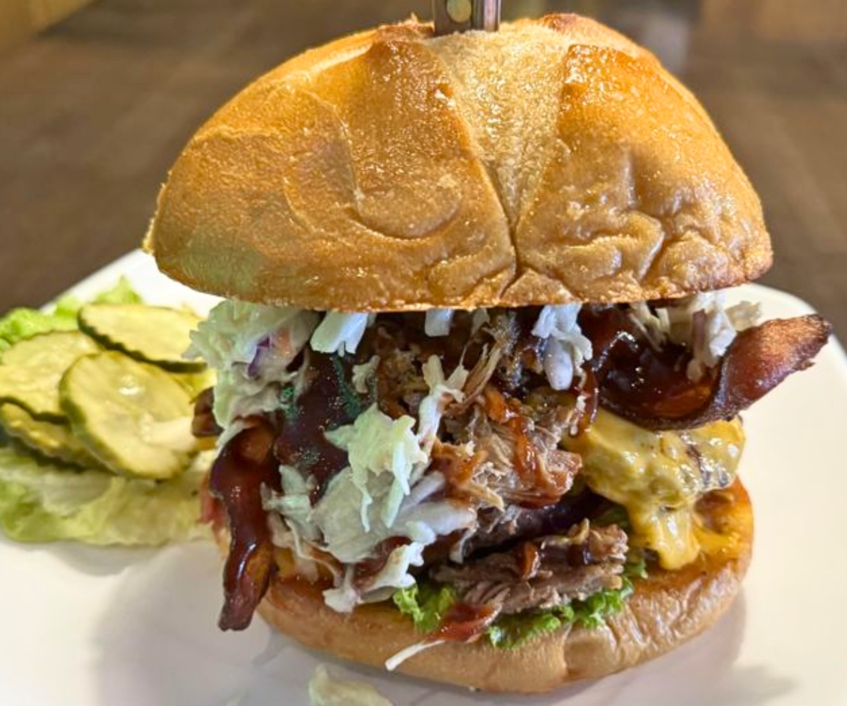 Boone and Crockett Burger at Pork Chops at Racks Bar and Grill in Ely, Nevada