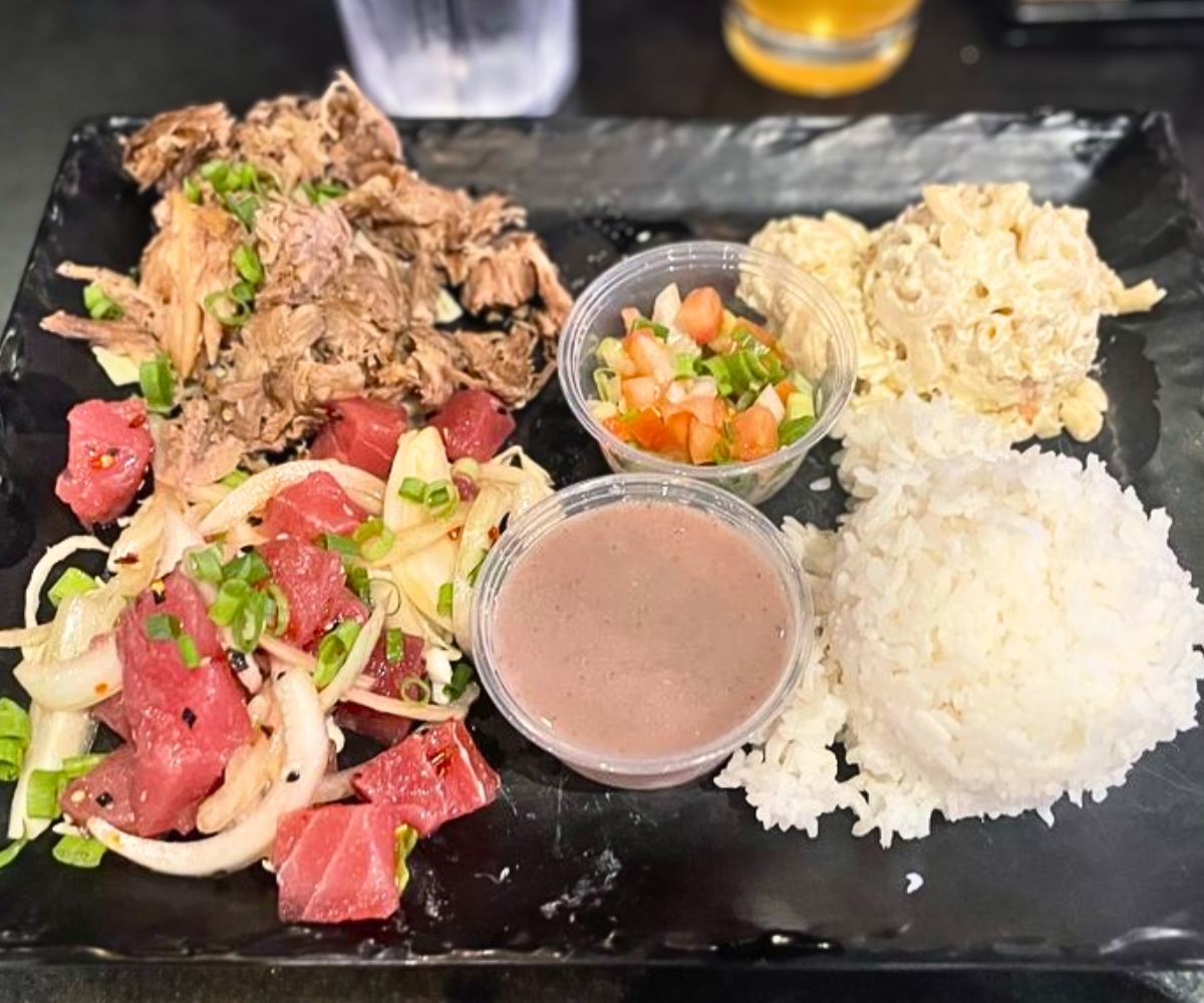 Hawaiian Plate at Rob's Good Times Grill in Lihue, Hawaii