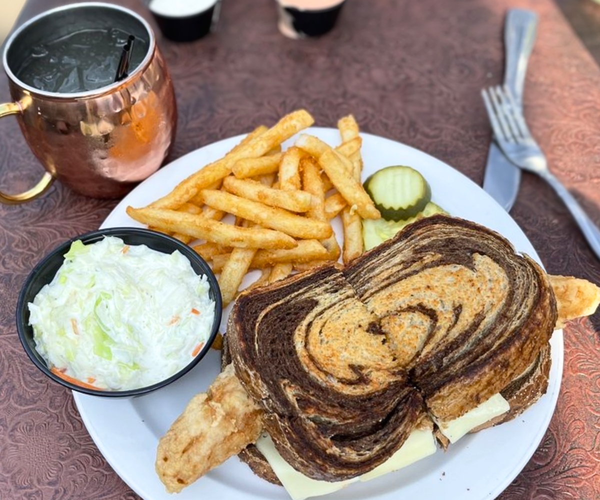 Walleye Reuben at Muddy Misers in Zanesville, Ohio