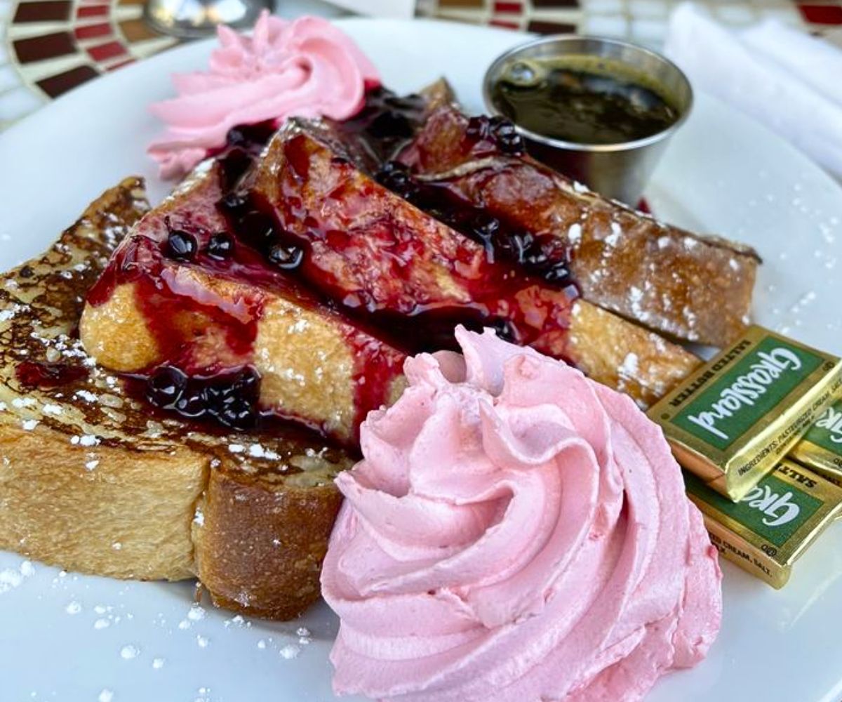 Berry French Toast at The Beehive Cafe in Bristol, RI