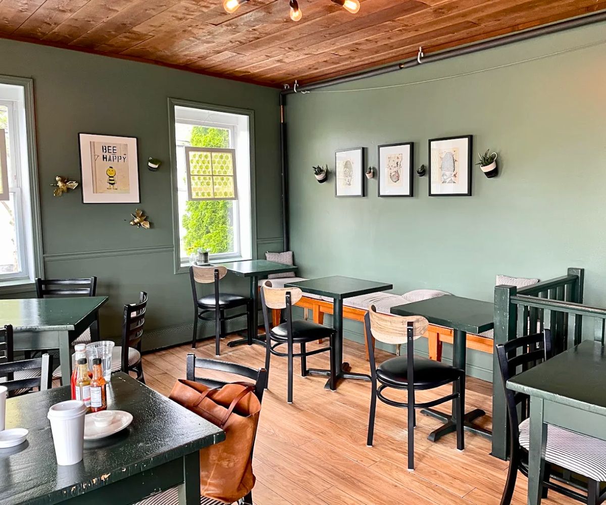interior of The Beehive Cafe in Bristol, RI