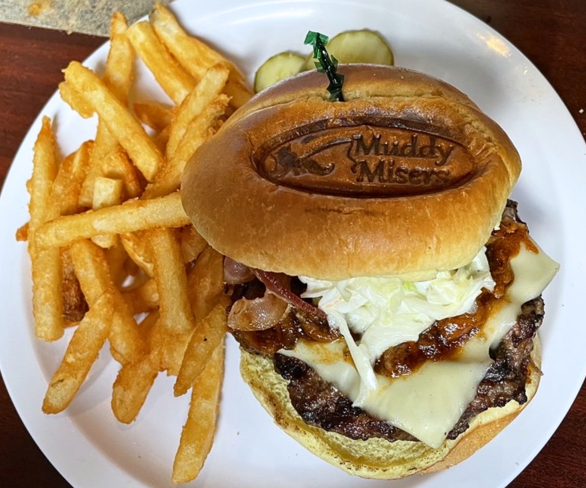 Muddy’s 3-Way Burger at Muddy Misers in Zanesville, Ohio