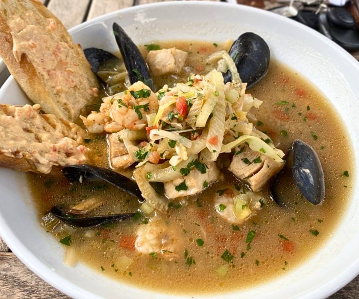 Eastern Shore Bouillabaisse at Sunset Pointe in Fairhope, Alabama