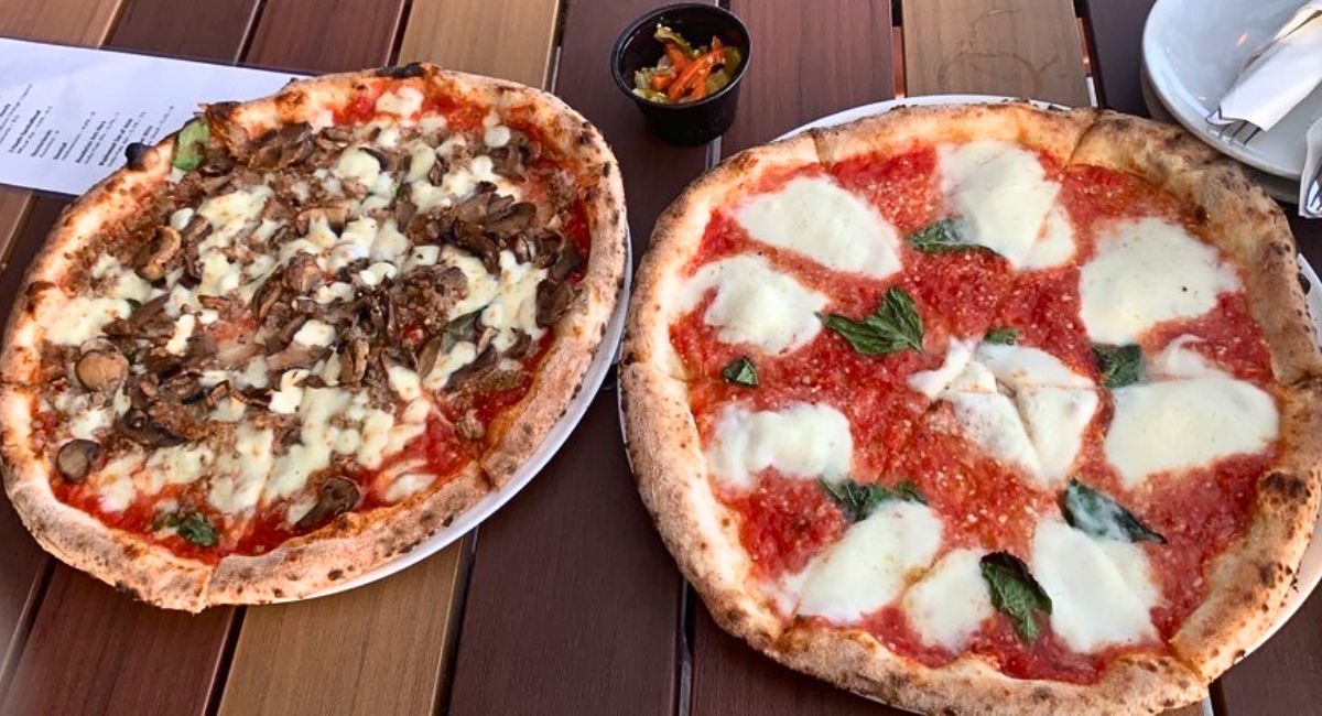 Pizzas at Oakfire in Lake Geneva, WI