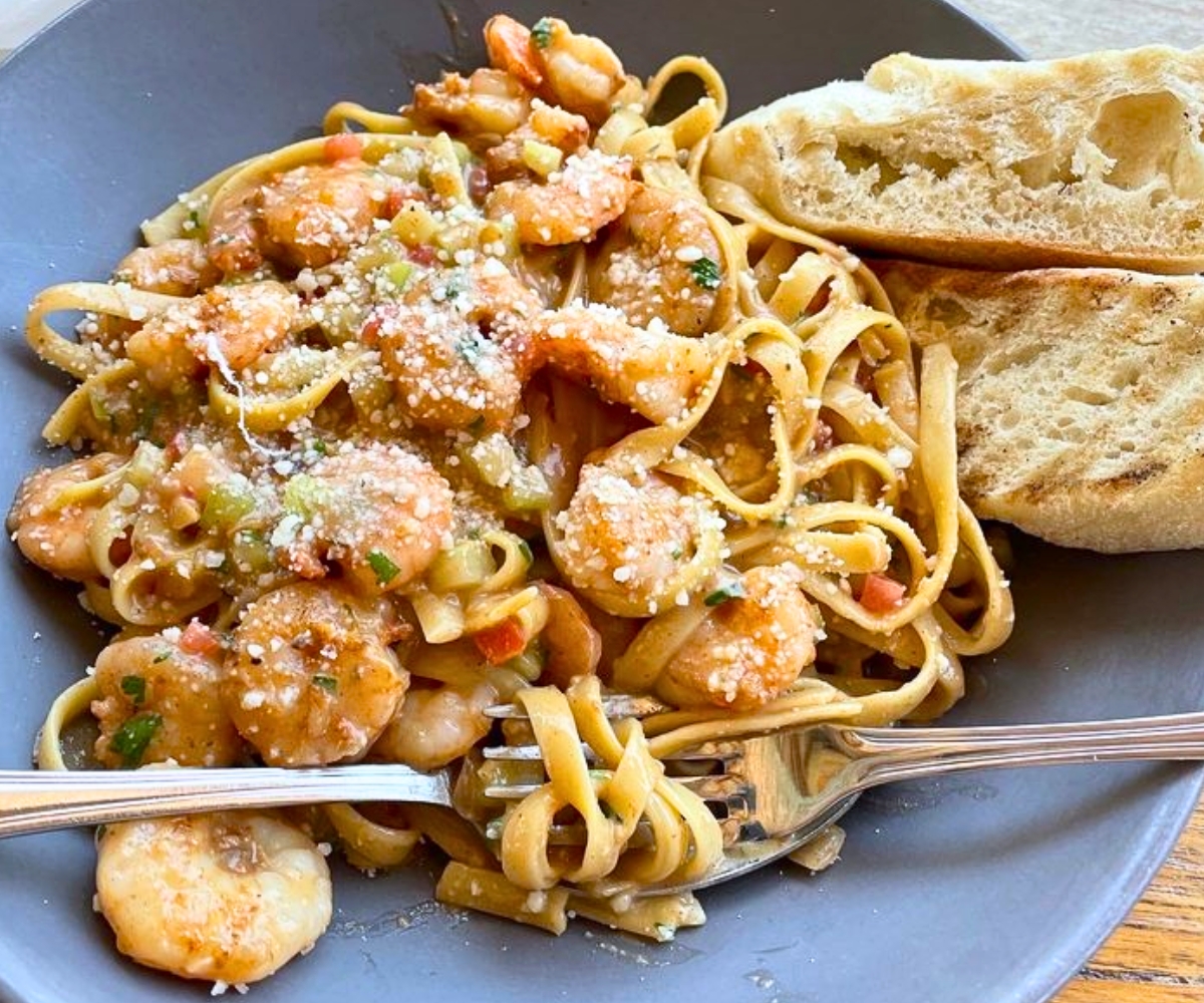 Pop's Shrimp Pasta at Sunset Pointe in Fairhope, Alabama