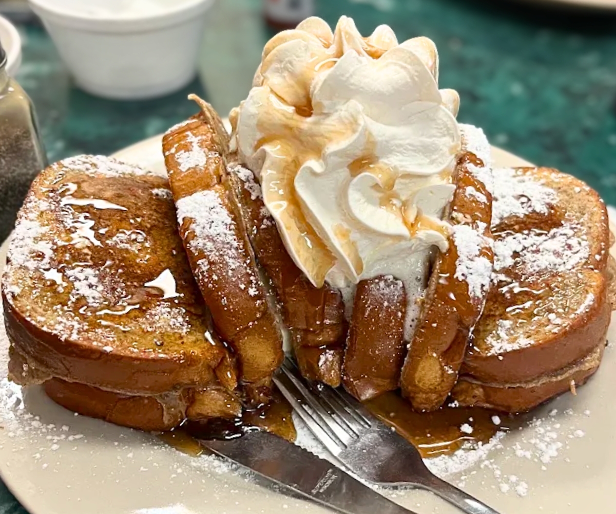 Stuffed French Toast at Clary's Cafe in Savannah, Georgia