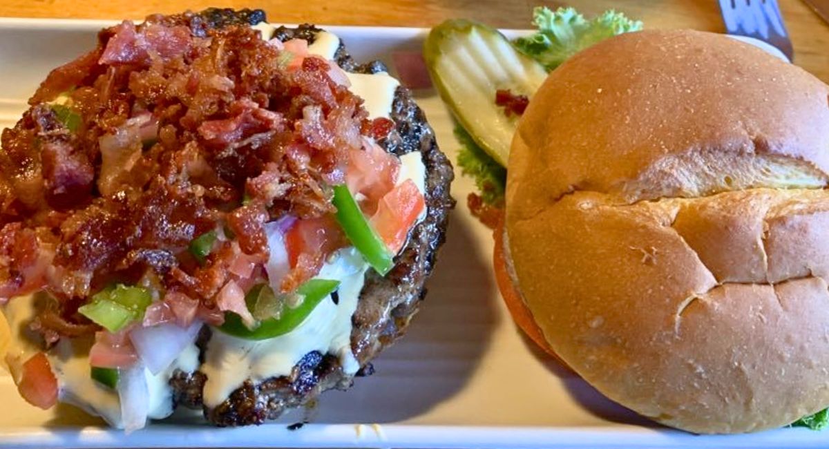burger at Powder House Restaurant in Keystone, South Dakota