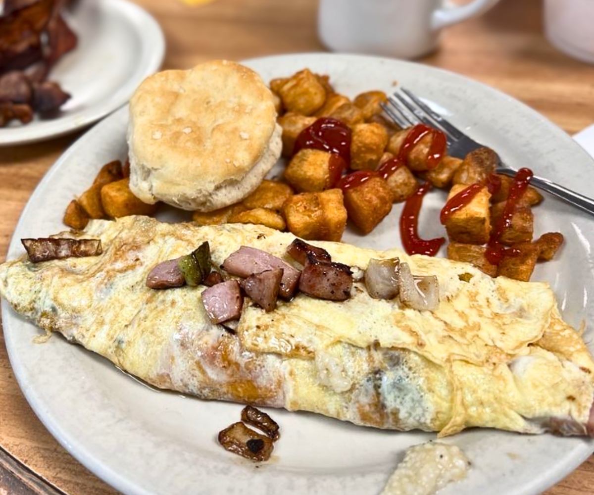 Western Omelette at Clary's Cafe in Savannah, Georgia