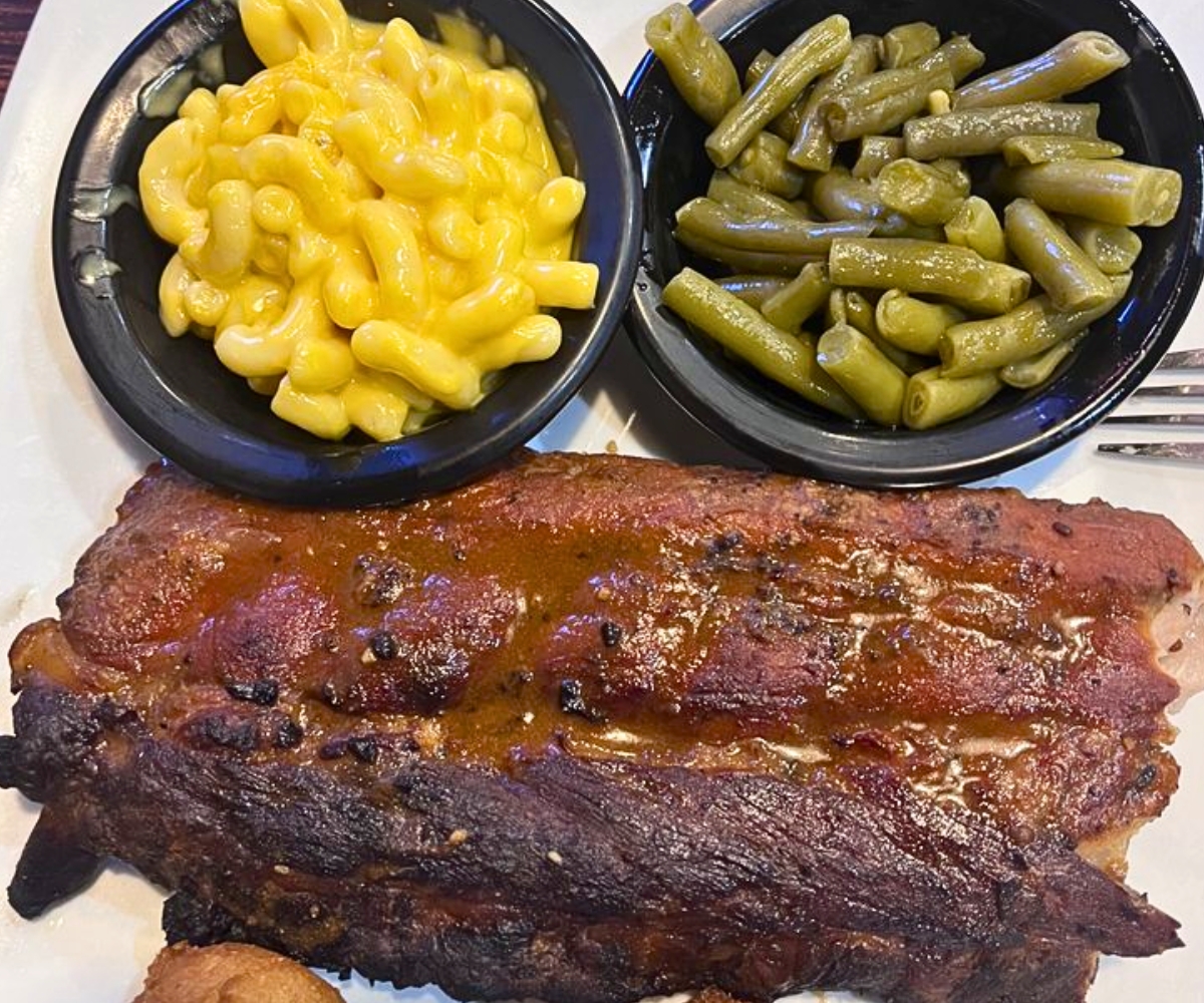 baby back ribs at 13 Bones in Mount Airy, North Carolina