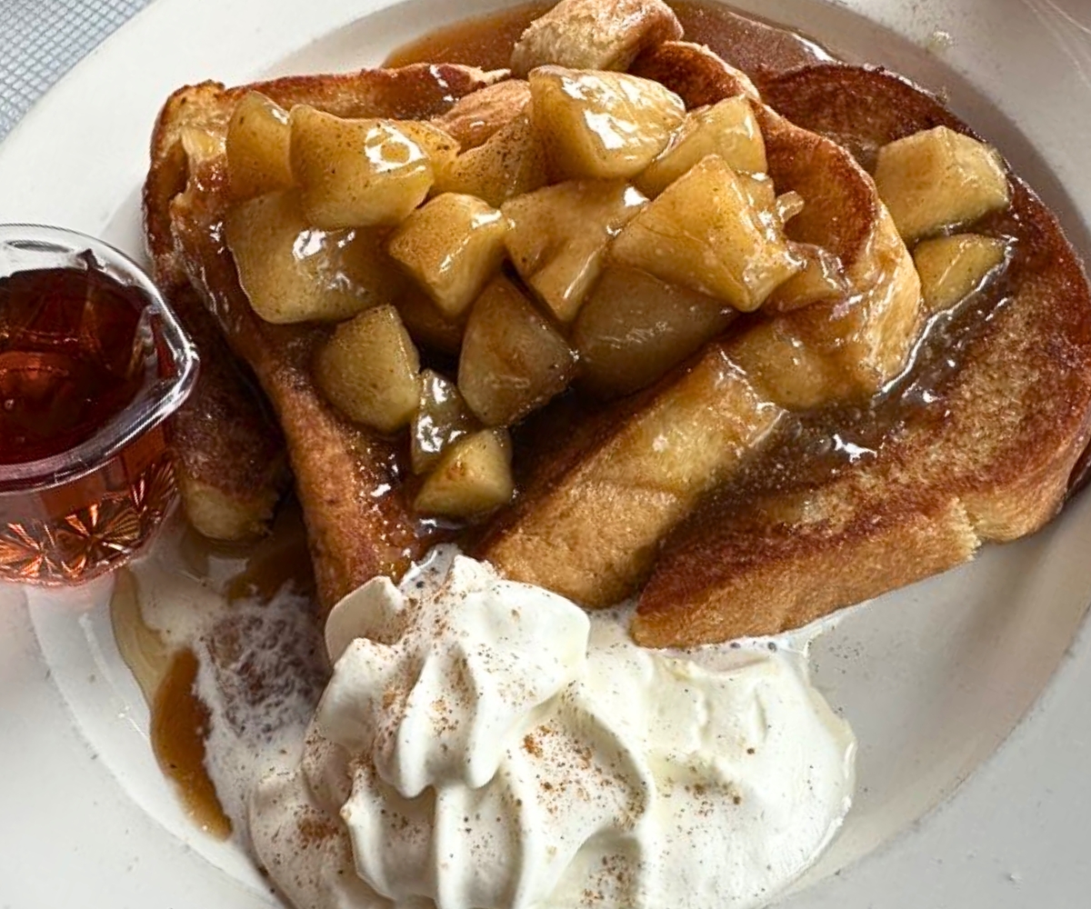 Caramel Apple French Toast at Georgie's Diner in West Haven, Connecticut