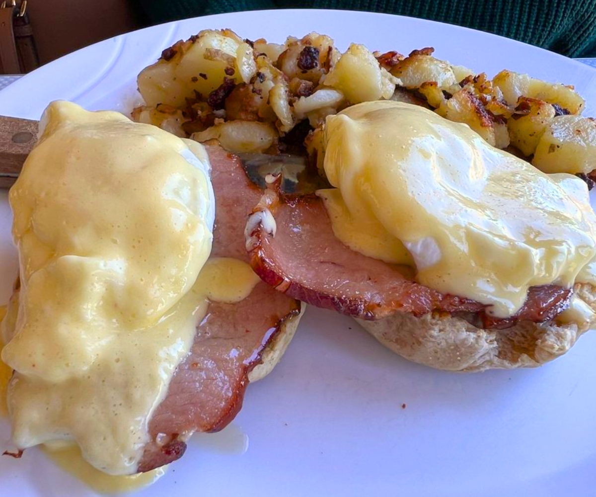 Classic Eggs Benedict at Georgie's Diner in West Haven, CT
