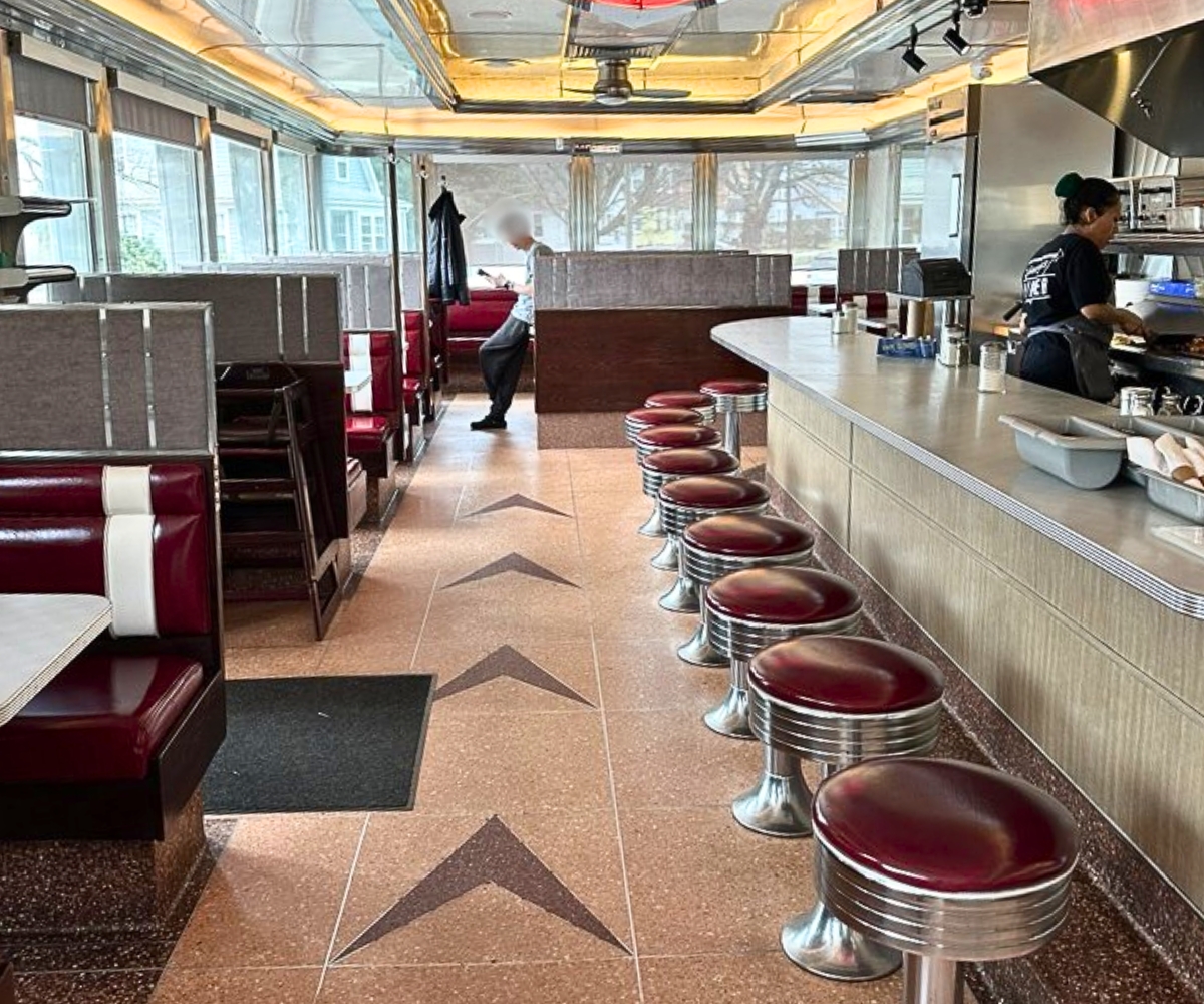 interior of Georgie's Diner in West Haven, Connecticut