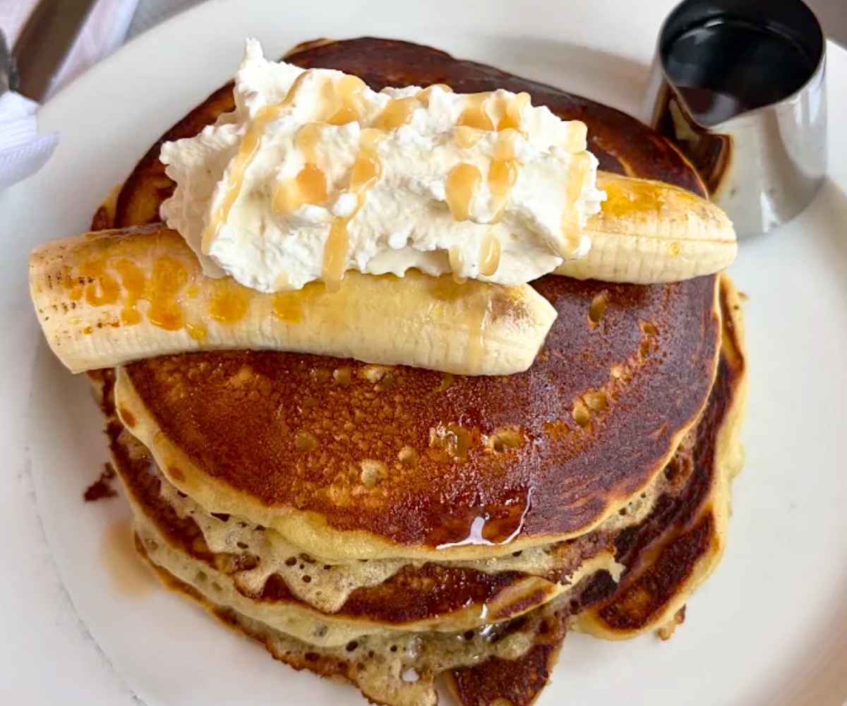 banana pancakes at Georgie's Diner in West Haven, CT
