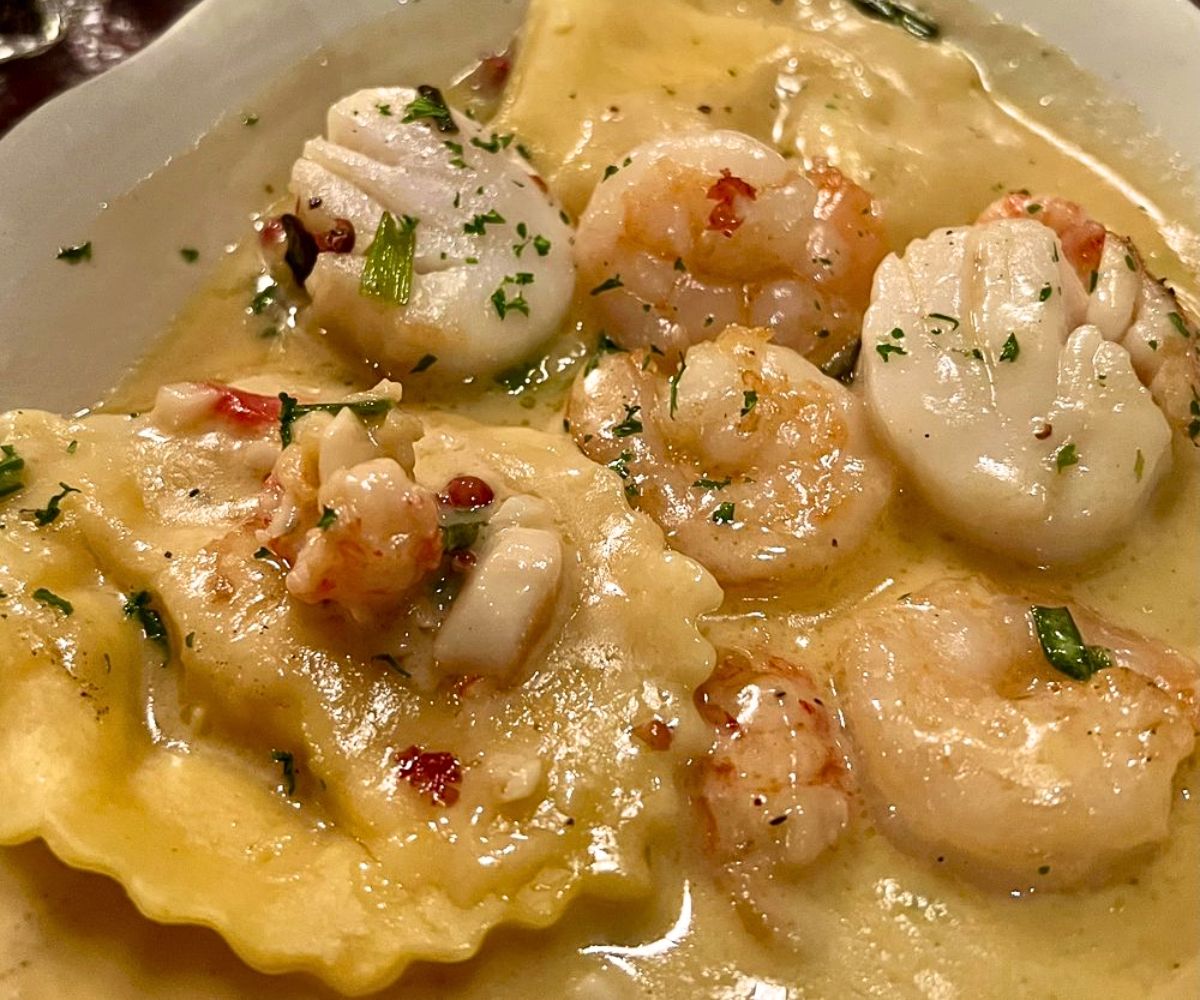 Lobster Ravioli at Oliverio's Ristorante in Bridgeport, WV